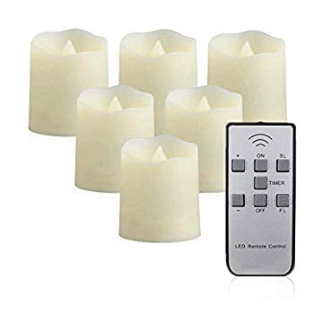 6/12x Flameless LED Candle Flicker Tea Light Battery Birthday Wedding with Timer